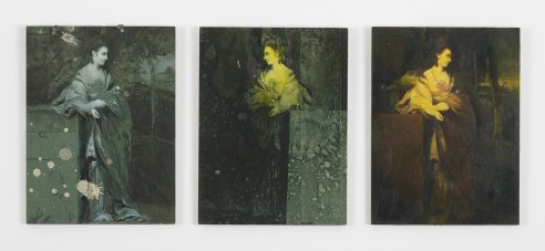 Ross Chisholm last dance, 2011 oil on panels, 3 parts each 24 x 18 cm each Courtesy the artist and Ibid, London; Marc Jancou Contemporary, New York; and Grieder Contemporary, Zurich.